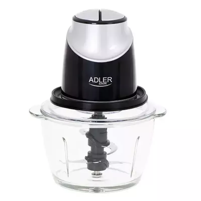 Elektrinis smulkintuvas Adler AD 4082, 1,2 l stiklinis dubuo, 300 W, 2 greičiai, pulsas, nerūdijančio plieno peiliai