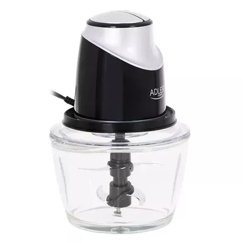 Elektrinis smulkintuvas Adler AD 4082, 1,2 l stiklinis dubuo, 300 W, 2 greičiai, pulsas, nerūdijančio plieno peiliai