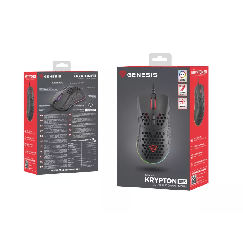 GENESIS Krypton 555 pelė žaidimams Dešinei rankai USB Type-A Optinė 8000 DPI