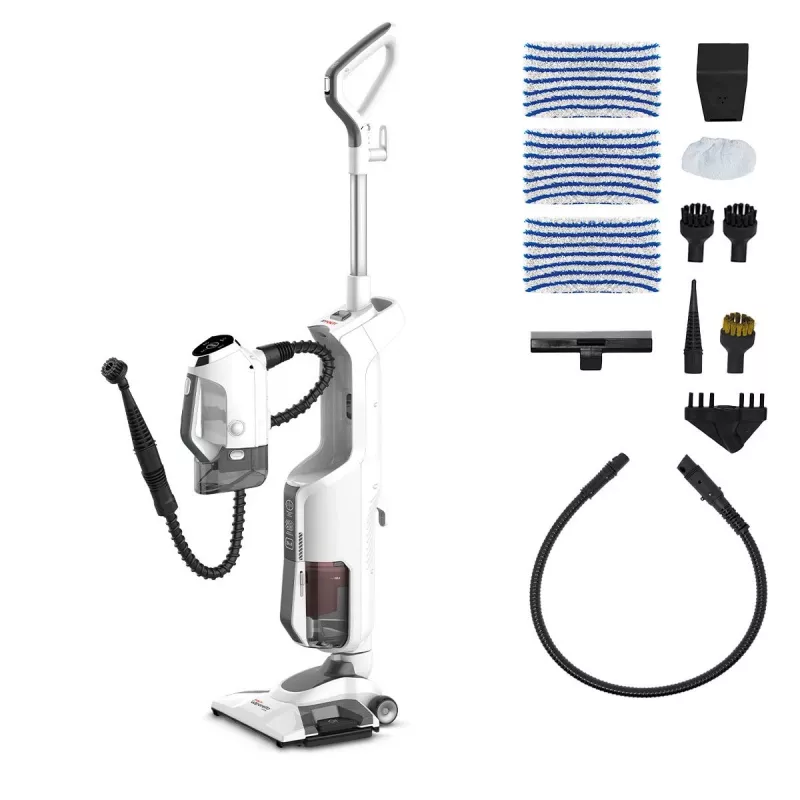 Vertikalus garinis dulkių siurblys Polti Vaporetto 3 Clean 1800 W be maišelio Baltas