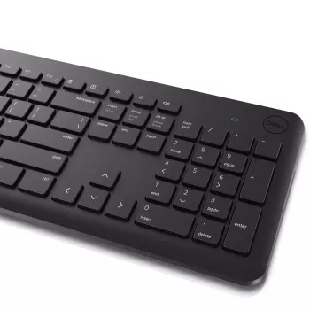 Belaidis klaviatūros ir pelės rinkinys Dell KM3322W — pilno dydžio QWERTY, RF belaidis, juodas, biurui