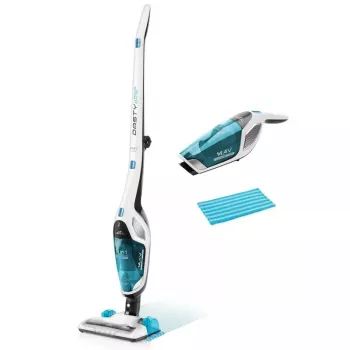 Belaidis dulkių siurblys ETA Dasty AquaPlus ETA344790010 — 95 W variklis, 14,4 V akumuliatorius, iki 45 min., kombinuotas rankinis/grindinis, baltas/mėlynas