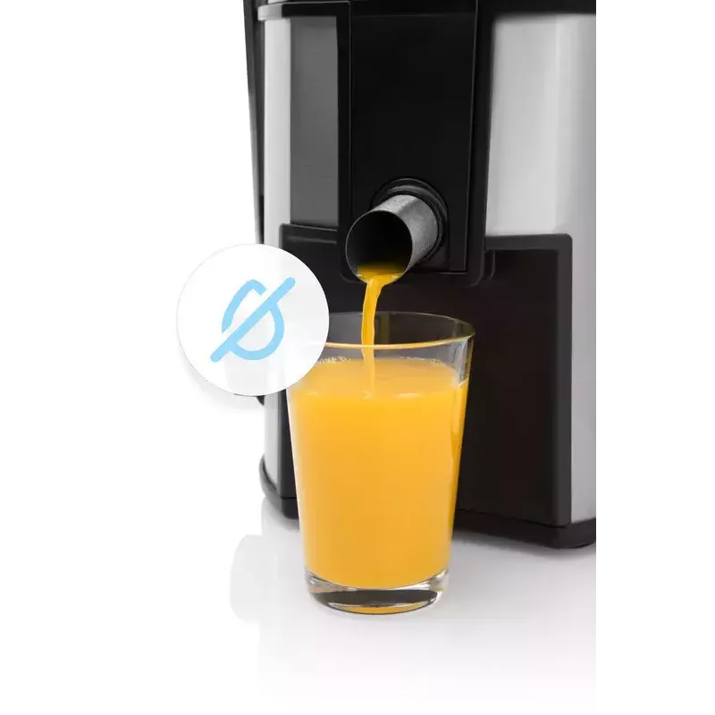Centrinė sulčiaspaudė ETA Fresher II 800 W, 0,8 l talpos indas sultims, juoda/nerūdijantis plienas