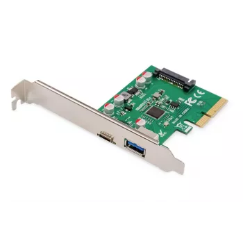 DIGITUS DS-30225 PCIe kortelė su USB Type-C ir USB-A prievadais iki 10 Gb/s