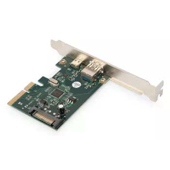 DIGITUS DS-30225 PCIe kortelė su USB Type-C ir USB-A prievadais iki 10 Gb/s