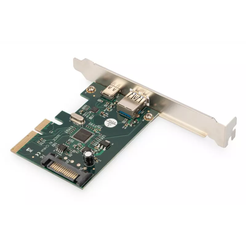 DIGITUS DS-30225 PCIe kortelė su USB Type-C ir USB-A prievadais iki 10 Gb/s