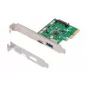 DIGITUS DS-30225 PCIe kortelė su USB Type-C ir USB-A prievadais iki 10 Gb/s