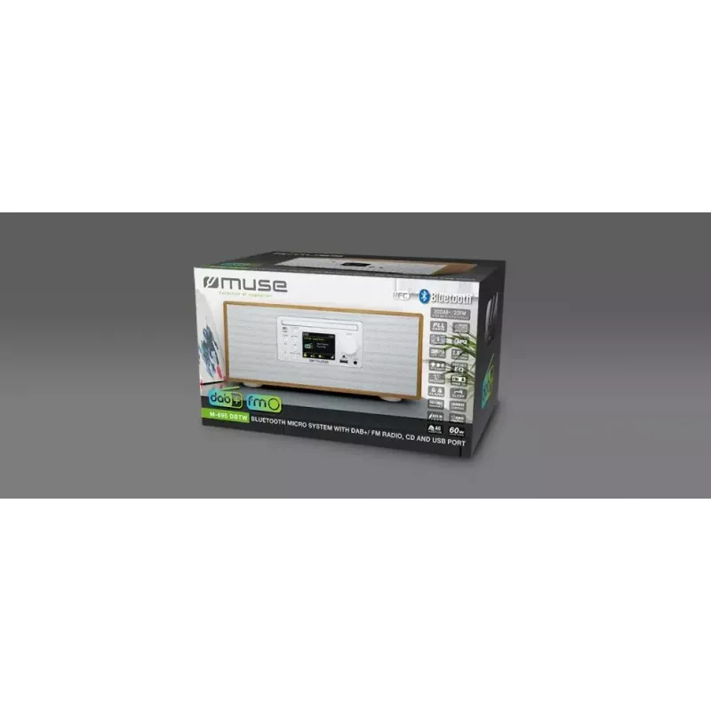 Muse M-695DBTW CD mikrosistema su Bluetooth, DAB+/FM radiju ir USB