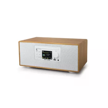 Asmeninis radijo imtuvas Muse M-695 DBTW – DAB/DAB+/FM skaitmeninis tiuneris, 2,8 colio TFT, 60 W RMS, AC/DC, medžio/baltos spalvos