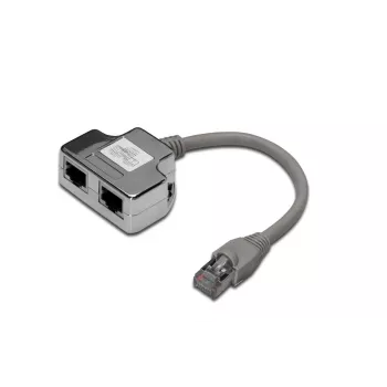 DIGITUS CAT 5e kištukinis adapteris 2x RJ45 lizdas į 1x RJ45 kištuką 0,19 m