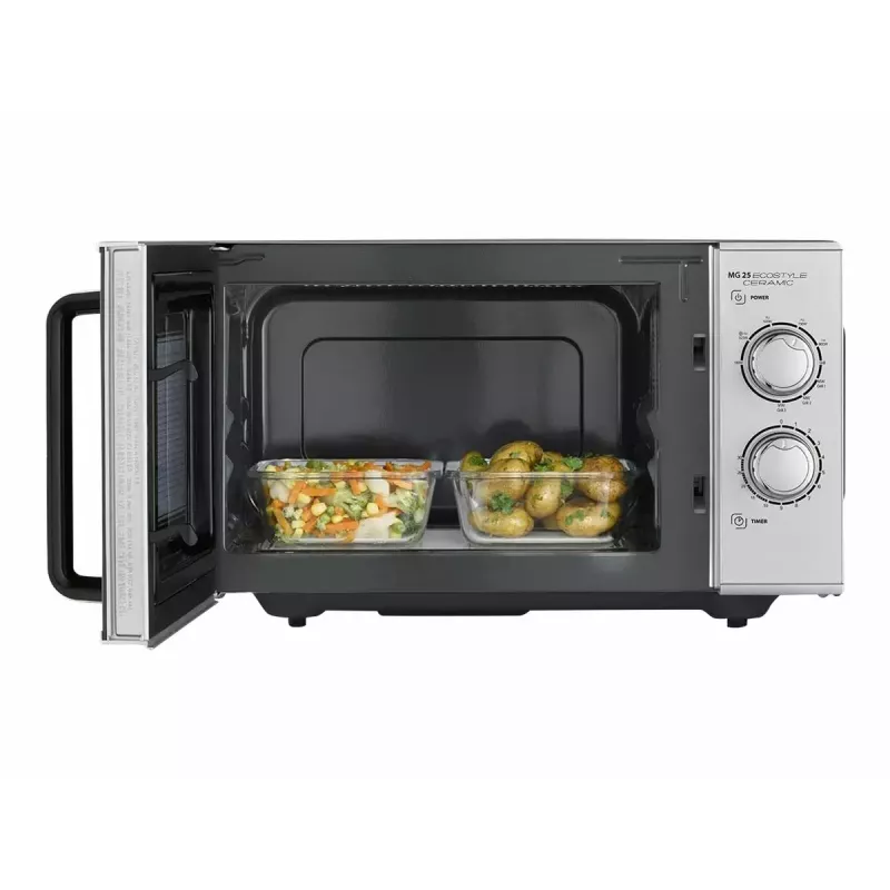 Mikrobangų krosnelė Caso MG 25 Ecostyle, 25 L, 900 W, grilio funkcija, sidabrinė