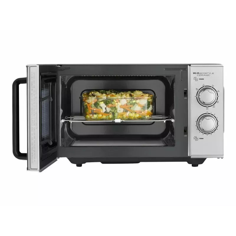 Mikrobangų krosnelė Caso MG 25 Ecostyle, 25 L, 900 W, grilio funkcija, sidabrinė