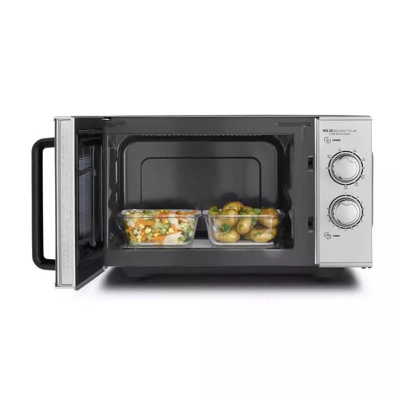Mikrobangų krosnelė Caso MG 25 Ecostyle, 25 L, 900 W, grilio funkcija, sidabrinė