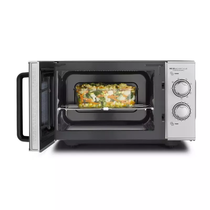 Mikrobangų krosnelė Caso MG 25 Ecostyle, 25 L, 900 W, grilio funkcija, sidabrinė