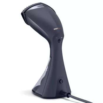 Drabužių garintuvas Philips GC810/20 — 1600 W, 0.23 L vandens bakelis, 32 g/min nuolatinis garas, juodas/rožinis
