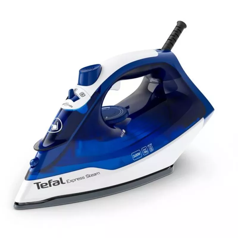 Tefal FV2838 Sausas ir garinis lygintuvas su Cerilium padu, 2400 W, mėlyna, balta
