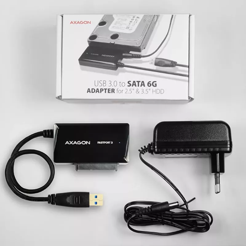 Axagon ADSA-FP3 USB 3.0 - SATA 6G adapteris visų tipų SATA diskams ir įrenginiams prijungti