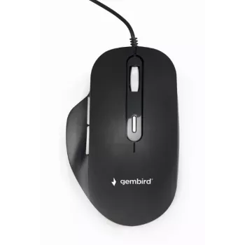 Gembird MUS-6B-02 Optinė LED pelė laidinė USB – 6 mygtukų ratukas juoda
