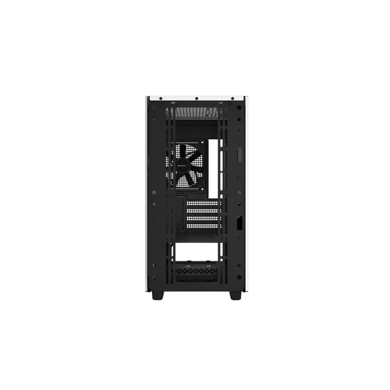 Korpusas DeepCool CH370 WH Mini Tower — Baltas, micro ATX/Mini-ITX, grūdintas stiklas, RGB ventiliatoriai, 2x 3,5 colio vietos, 3x 2,5 colio vietos, GPU iki 320 mm