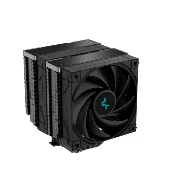 Oro aušintuvas DeepCool AK620 ZERO DARK 12 cm Juoda, 6 šilumos vamzdelių, 2x120 mm PWM ventiliatoriai, TDP 260 W, Aukštis 160 mm