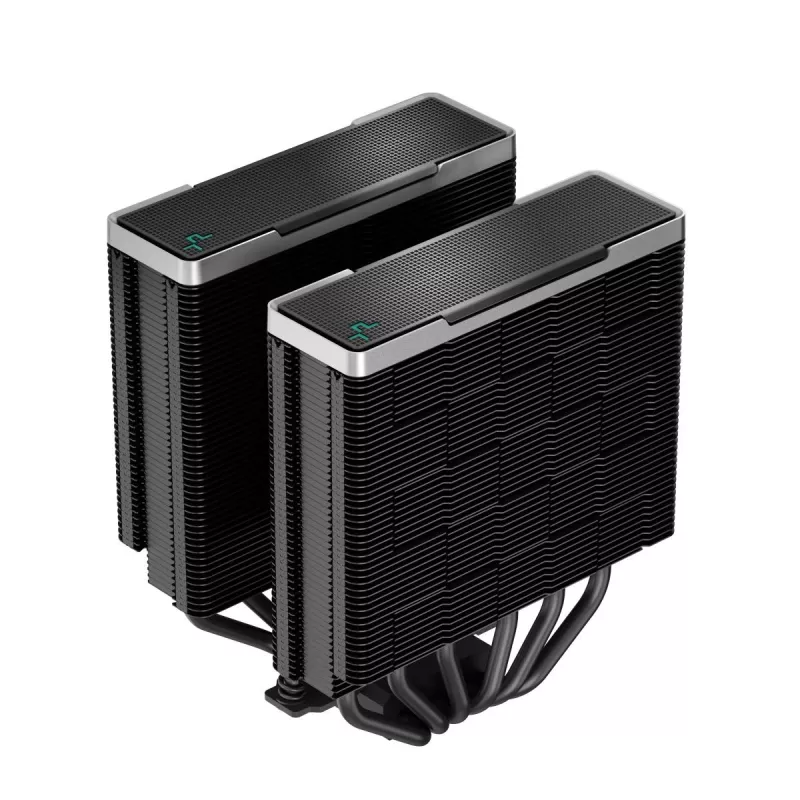 Oro aušintuvas DeepCool AK620 ZERO DARK 12 cm Juoda, 6 šilumos vamzdelių, 2x120 mm PWM ventiliatoriai, TDP 260 W, Aukštis 160 mm