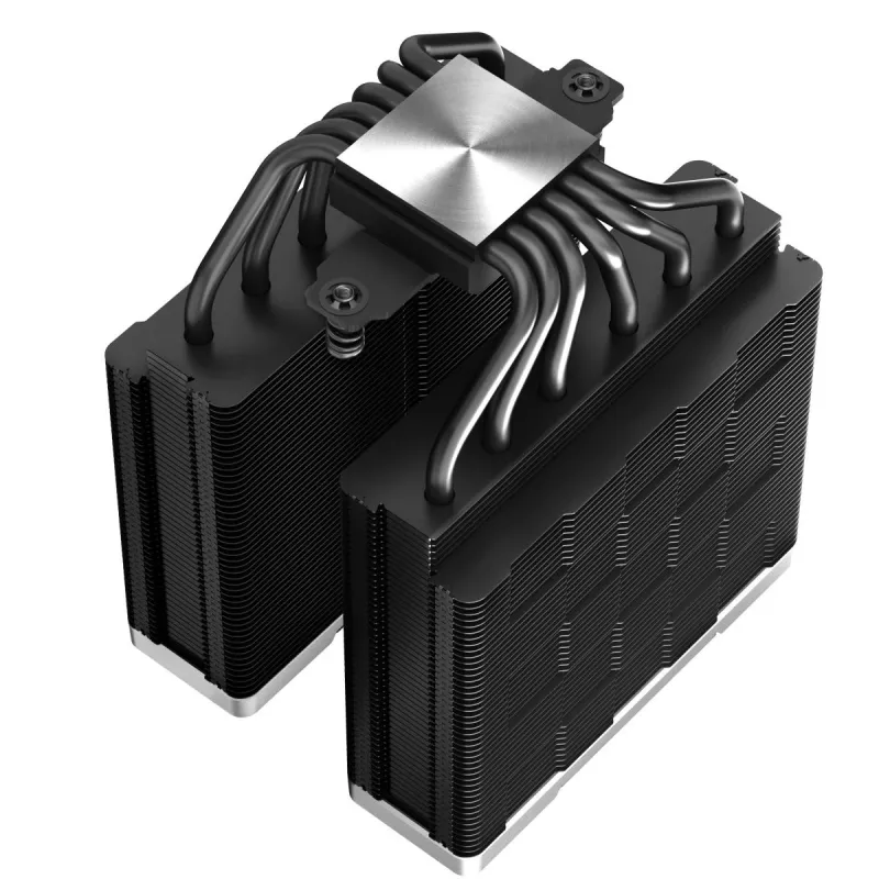 Oro aušintuvas DeepCool AK620 ZERO DARK 12 cm Juoda, 6 šilumos vamzdelių, 2x120 mm PWM ventiliatoriai, TDP 260 W, Aukštis 160 mm