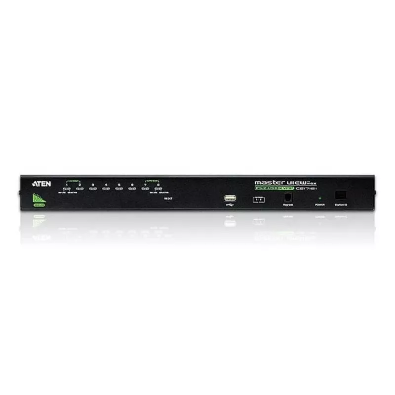ATEN CS1708A 8 prievadų USB / PS/2 VGA KVM jungiklis su USB periferiniu prievadu