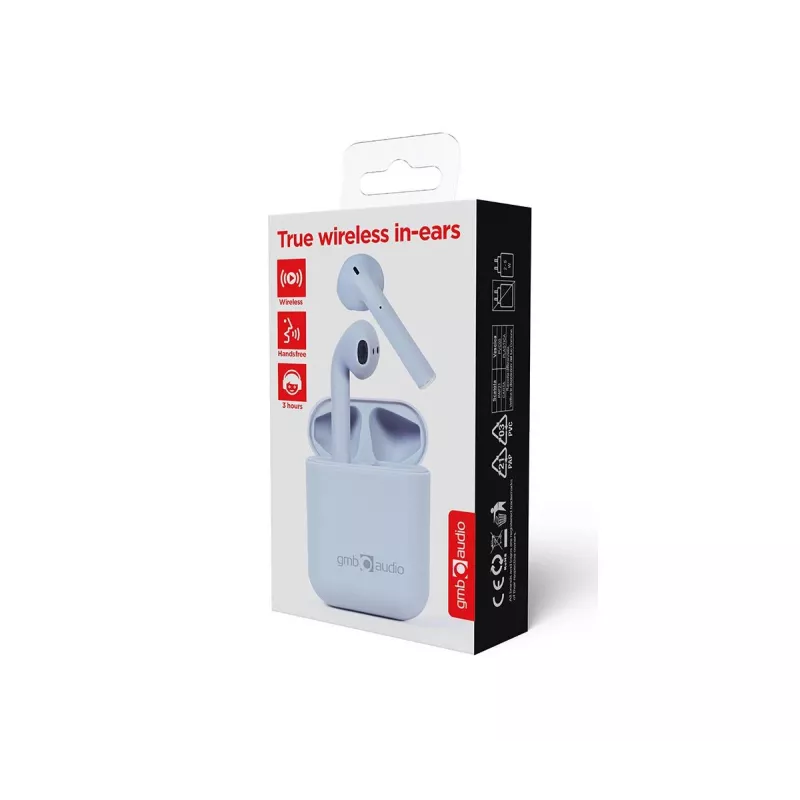 GEMBIRD belaidės TWS ausinės Seattle – stereo – Bluetooth – miglotai pilka