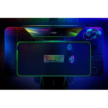 RAZER Goliathus Chroma 3XL – minkštas žaidimų kilimėlis pelėms su Chroma RGB foniniu apšvietimu, juodas