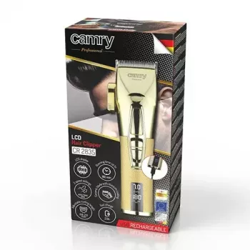 Plaukų kirpimo mašinėlė Camry CR 2835g belaidė – reguliuojami kirpimo žingsniai