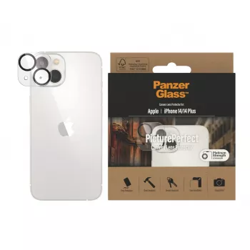Apsauginis fotoaparato lęšio stiklas PanzerGlass PicturePerfect, skirtas Apple iPhone 14 / 14 Plus, permatomas grūdintas stiklas