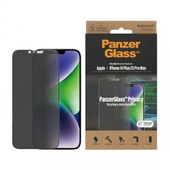 Privatumo apsauginis stiklas PanzerGlass Apple iPhone 14 Plus / 13 Pro Max, atsparus įbrėžimams ir smūgiams