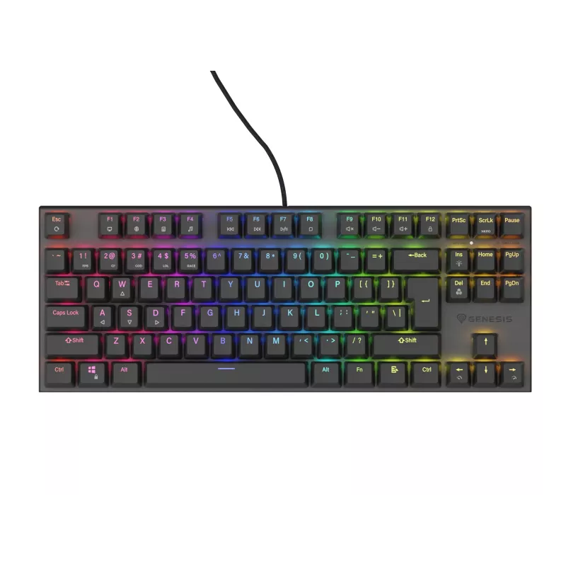 GENESIS Thor 303 TKL klaviatūra žaidimams USB QWERTY juoda RGB LED