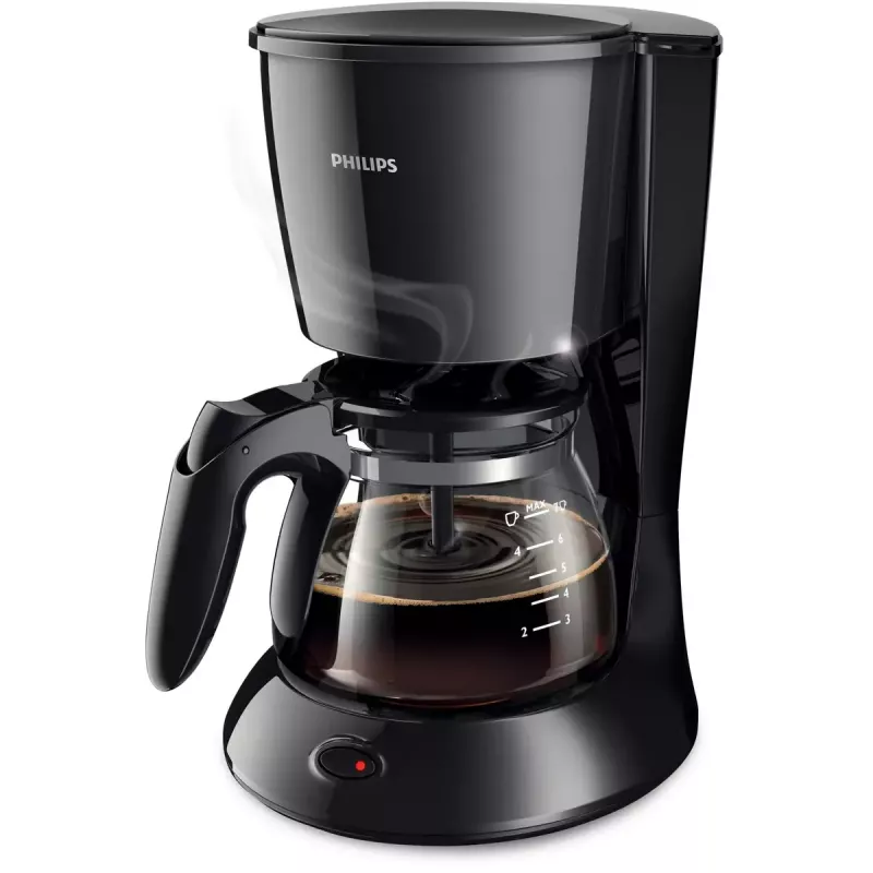 Lašelinė kavos virimo aparatas Philips HD7432/20 — 750 W, 1.2 L virimas (0.6 L bakas), 7 puodeliai, juodas