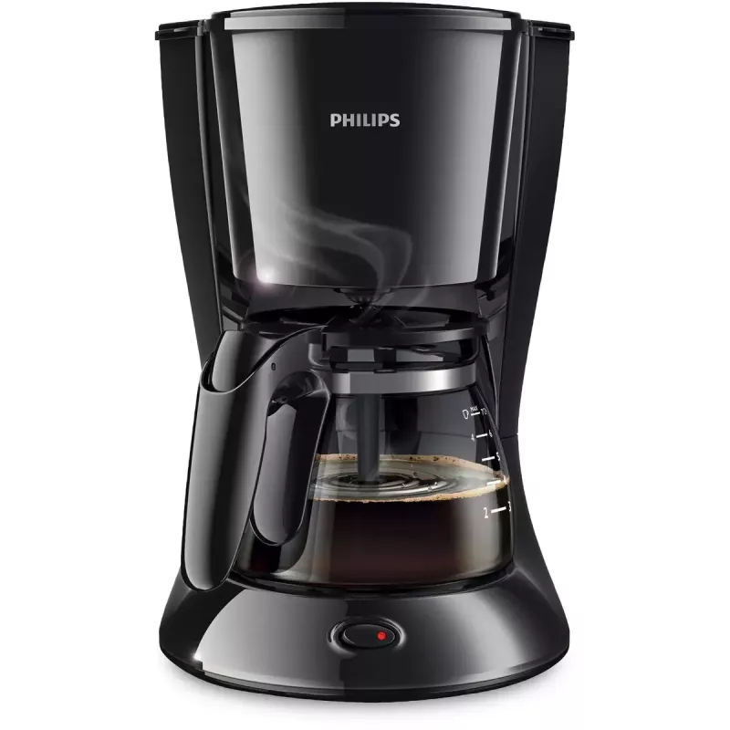 Lašelinė kavos virimo aparatas Philips HD7432/20 — 750 W, 1.2 L virimas (0.6 L bakas), 7 puodeliai, juodas