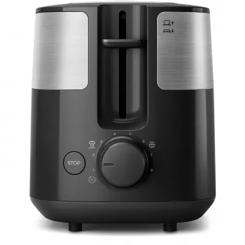 Philips Daily Collection HD2517/90 skrudintuvas 8 2 plytelių 900 W Juodas, Sidabrinis