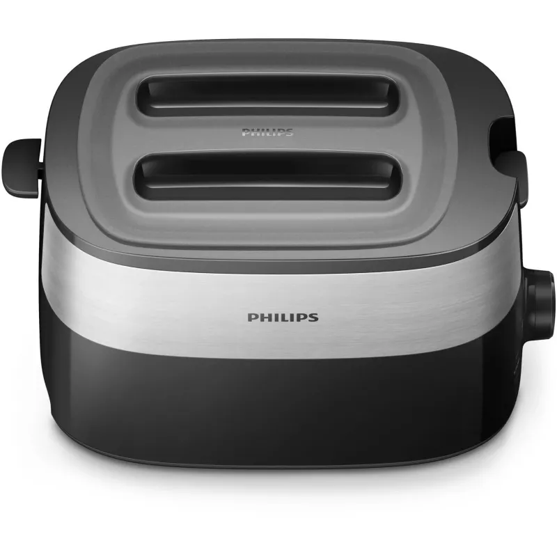 Philips Daily Collection HD2517/90 skrudintuvas, 2 vietų, 830 W, juodos/sidabro spalvos