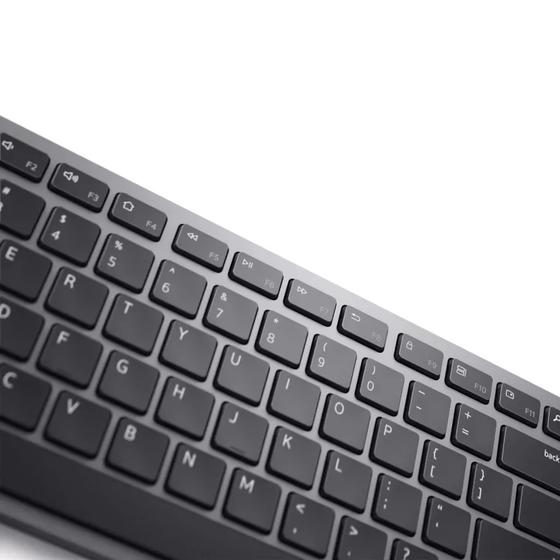 DELL Pro Plus Keyboard – KB700 – rusų (QWERTY), pilno dydžio (100%), belaidė, RF belaidis + Bluetooth, QWERTY, pilka