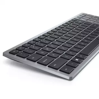 Klaviatūra DELL KB740 Office RF Wireless + Bluetooth QWERTY US International Pilka Juoda