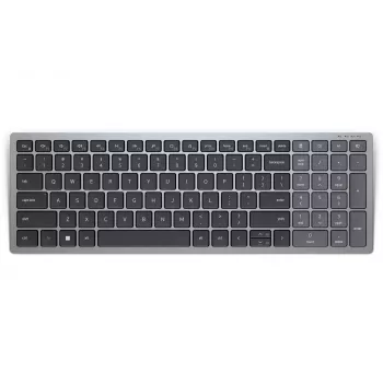 Klaviatūra DELL KB740 Office RF Wireless + Bluetooth QWERTY US International Pilka Juoda