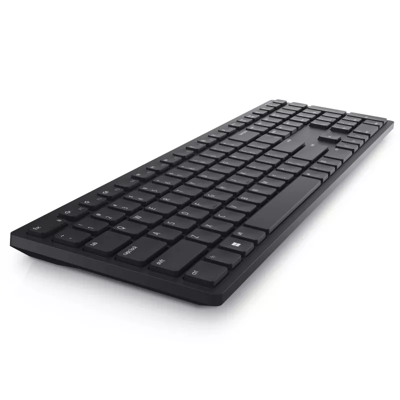 DELL Pro Keyboard KB500 – belaidė klaviatūra, US International (QWERTY), pilno dydžio, RF 2.4 GHz, juoda