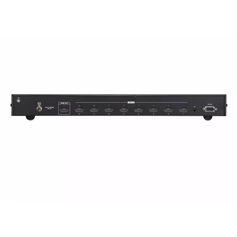 ATEN VS0801HB 8 prievadų True 4K HDMI jungiklis, metalinis, juodas, 60 Hz