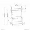 Neomounts NS-M4000BLACK mobilus TV stovas 60-105 colių, juodas, plieninis, 150 kg