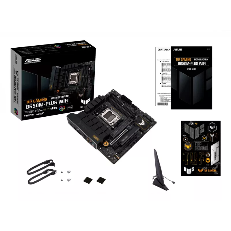 ASUS TUF GAMING B650M-PLUS WIFI pagrindinė plokštė, AMD B650, Socket AM5, micro ATX