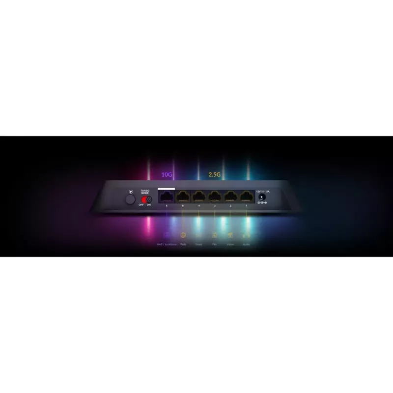 Nevaldomas jungiklis D-Link DMS-106XT 6 prievadų 2.5G Ethernet 45 Gbit/s