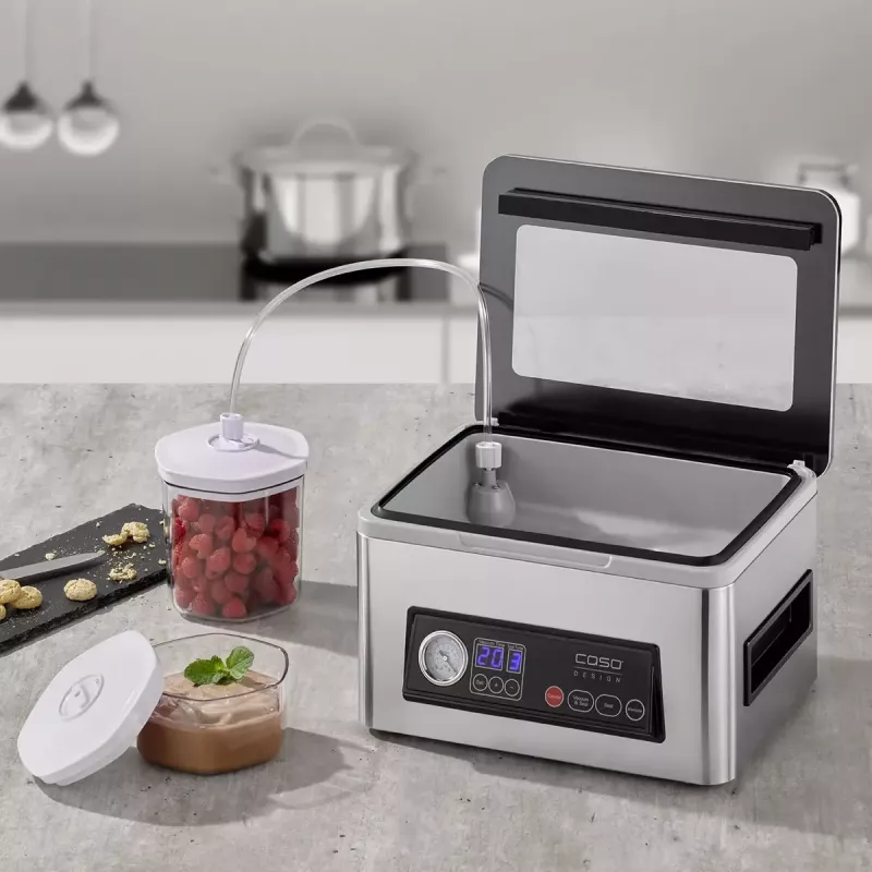 Vakuuminis pakuotojas Caso VacuChef 50 Power 300 W nerūdijančio plieno modelis 01416 maisto konservavimui