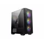 PC korpusas MSI MAG FORGE M100A Micro Tower juodas su grūdintu stiklu, 3x120mm priekiniai ventiliatoriai, RGB, microATX/Mini-ITX