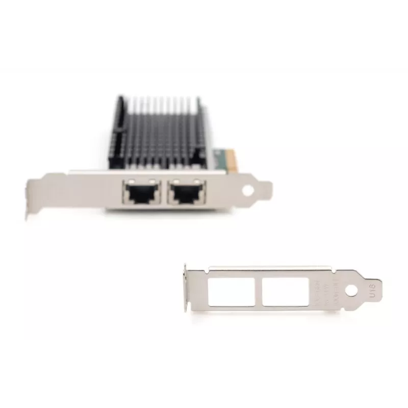 DIGITUS DN-10163 Ethernet serverio adapteris - 10Gbps dviejų prievadų PCI-E x8, Intel X540 BT2