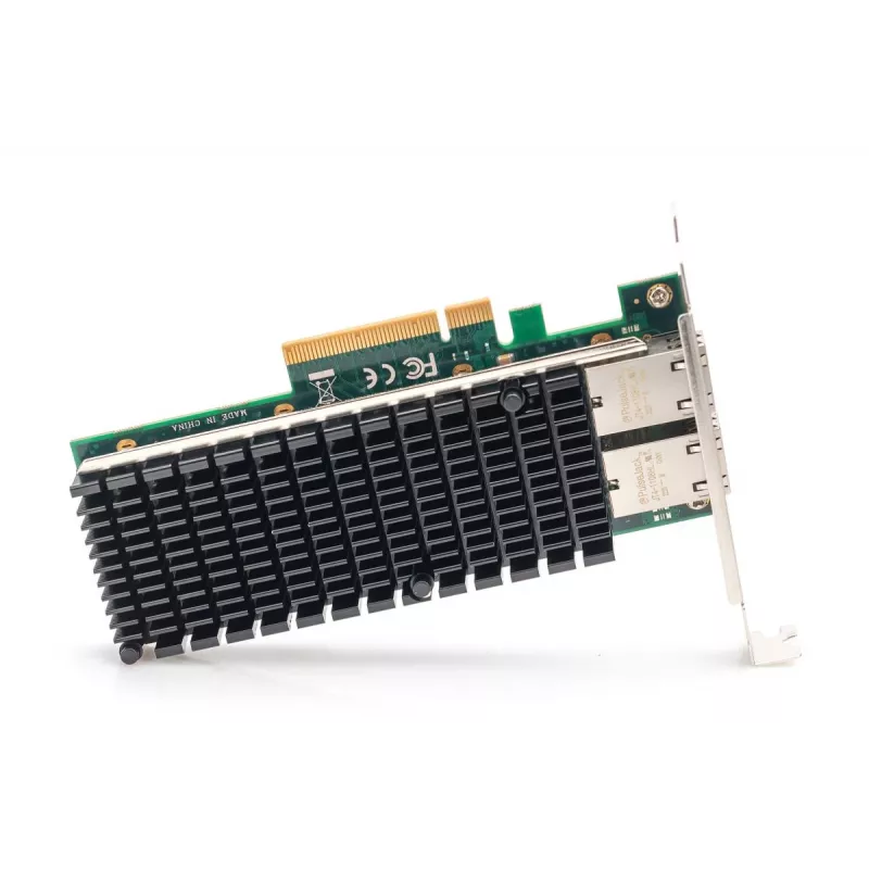 DIGITUS DN-10163 Ethernet serverio adapteris - 10Gbps dviejų prievadų PCI-E x8, Intel X540 BT2