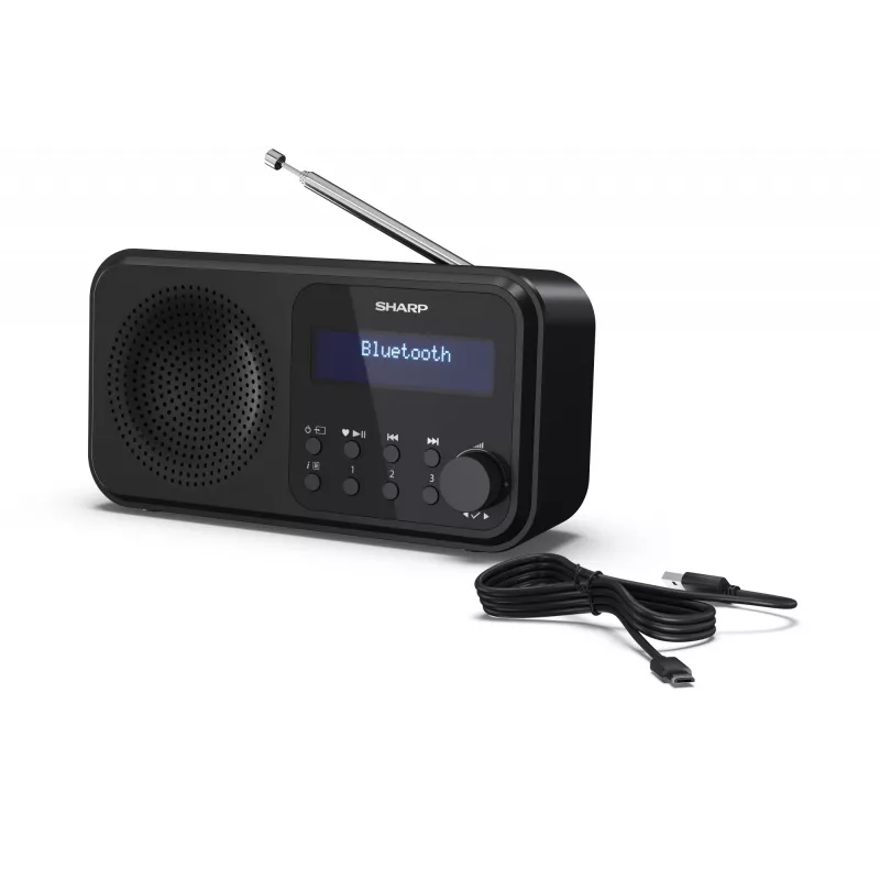 Sharp DR-P420(BK) Tokyo nešiojamasis skaitmeninis radijas, DAB, DAB+, FM, 2 W